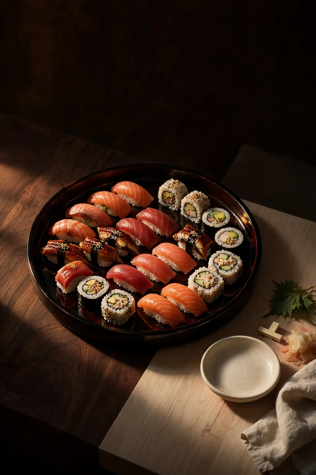 Illustration: a shared platter of sushi