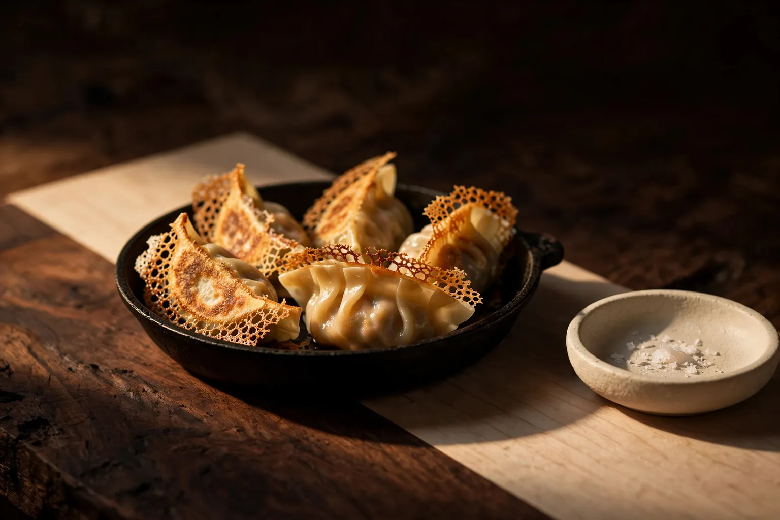 Illustration: pan-fried gyoza
