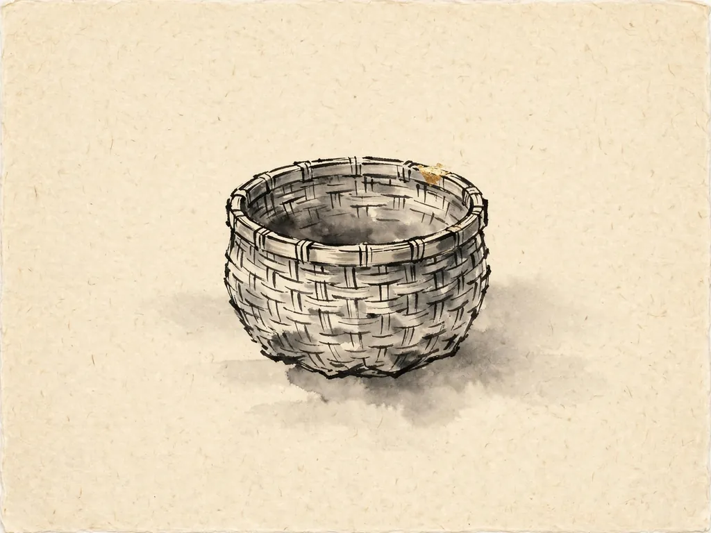 Ink-wash illustration for the section nothing is collected by us