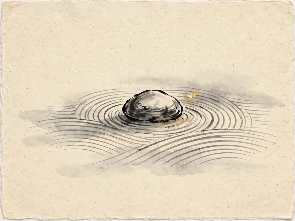 Ink-wash illustration for the section no analytics, ads or tracking
